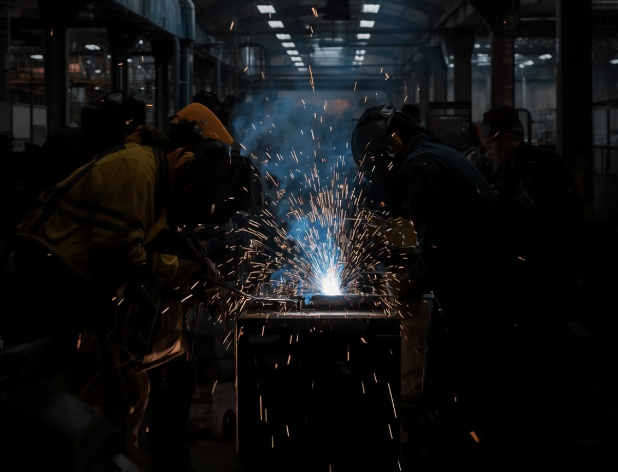 BISPCO welders at work on the shop floor